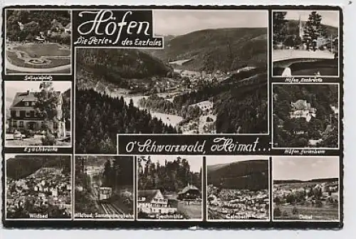 Höfen Enztal/Schwarzwald-Teilansichten glca1970 31.773