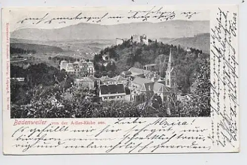 Badenweiler von der Adler-Eiche aus gl1904 32.005