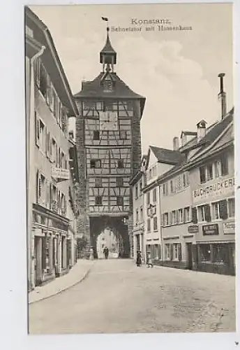 Konstanz - Schnetztor mit Hussenhaus ngl 32.061