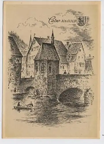 Calw Nagold Württ. Städtebilder alt/neu ngl 31.310