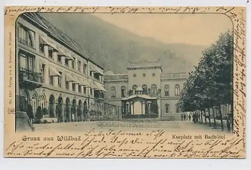 Wildbad Kurplatz mit Badhotel gl1900 31.012