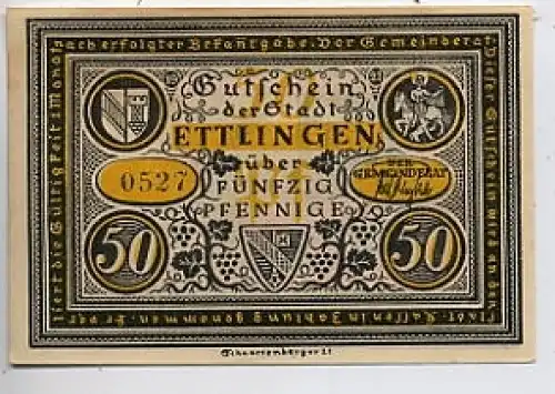 Ettlingen Gutschein 50 Pf. ngl 36.285