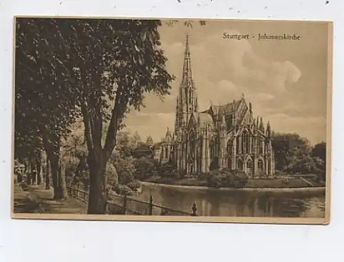 Stuttgart Johanneskirche im Feuersee gl1925 40.615