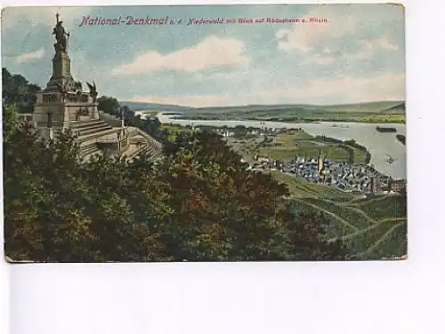 National-Denkmal Blick>Rüdesheim a.Rh. gl1910 19.358