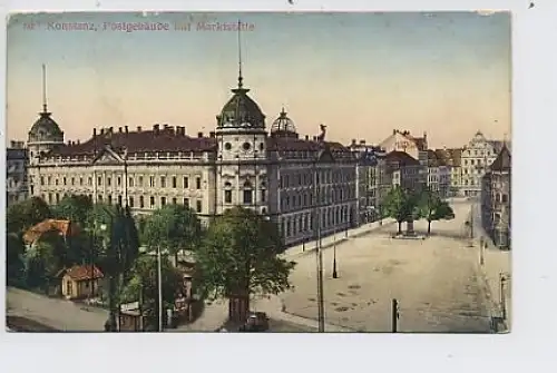 Konstanz a.B. - Postgebäude mit Marktstätte ngl 31.908