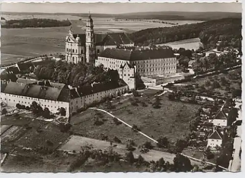 Benediktiner-Abtei, Neresheim vom Flugzeug ngl 31.920