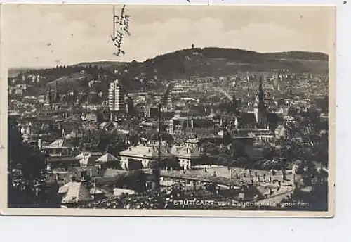 Stuttgart vom Eugensplatz gesehen gl1922 40.570