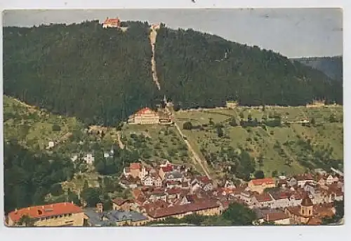 Wildbad mit Sommerberg und Bergbahn gl1913 31.944