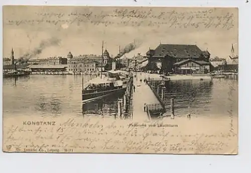 Konstanz a. B. - Panorama vom Leuchtturm gl1906 32.079