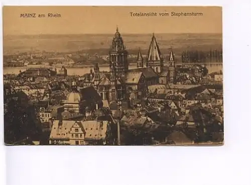 Mainz a.Rh. Alte Dächer vom Stephansturm gl1926 19.504
