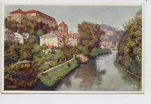 Tübingen Blick von der Alleenbrücke feldpgl1918 31.251