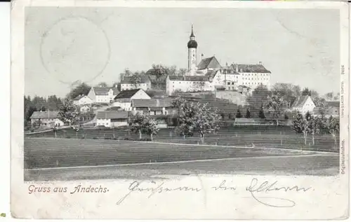 Gruss aus Andechs Gesamtansicht gl1909 23.040
