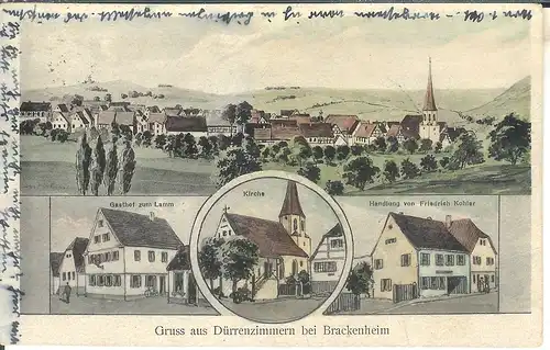 Dürrenzimmern Gasthof Lamm Handlung glca.1920 4.745