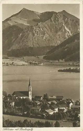 Schliersee mit Brecherspitz gl1932 120.356