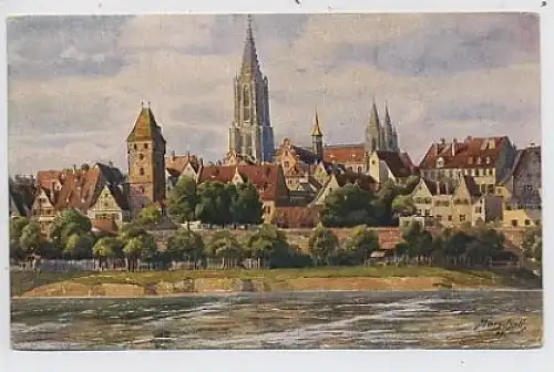 Ulm an der Donau - Gemalt von V. Marschall ngl 35.677