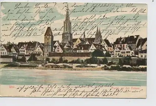 Ulm Partie an der Donau gl1905 31.065