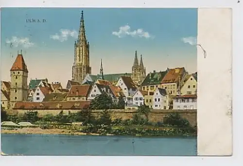 Ulm Gesamtansicht Donaupartie gl1913 31.076
