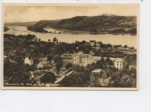 Rhöndorf Blick auf Rhein und Kurhaus feldpgl1942 13.511