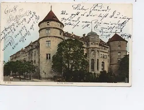 Gruß aus Stuttgart Altes Schloß gl1902 40.166