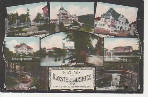 Klosterlausnitz Bahnhof Rathaus feldpgl1918 90.058