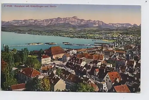 Konstanz mit Kreuzlingen und Säntis gl1925 31.240