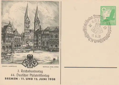 3. Reichsbundestag Bremen 1938 ngl 70.028