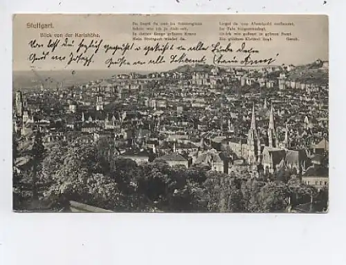 Stuttgart von der Karlshöhe gl1911 40.186