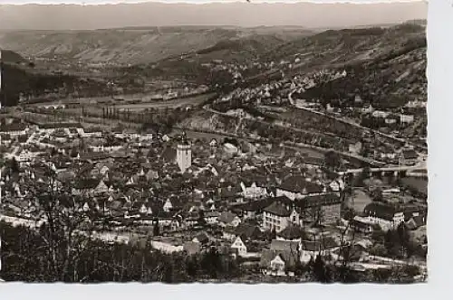 Künzelsau Blick ins Kochertal Fotokarte gl1954 32.527