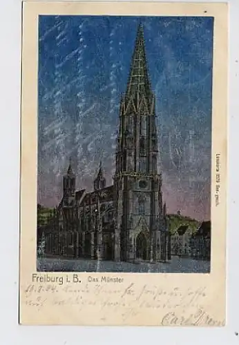 Freiburg Münster Lunakarte gl1904 31.297