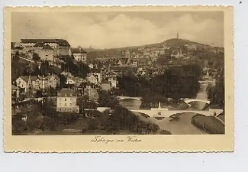 Tübingen Ansicht von Westen gl1912 31.379