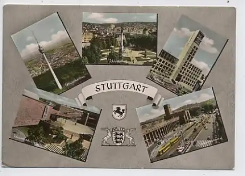Stuttgart Mehrbildkarte Fernsehturm ngl 31.395