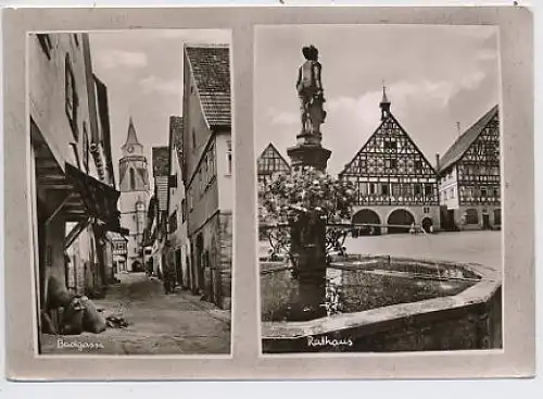 Dornstetten Badgasse Rathaus gl1966 36.057