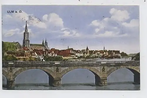 Ulm an der Donau - Teilansicht, Brücke gl1919 35.678