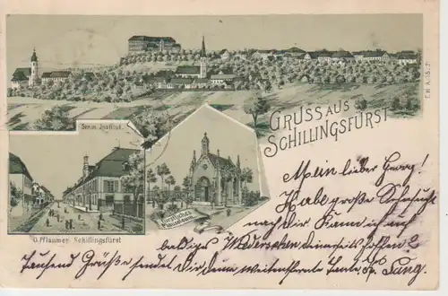 Schillingsfürst Litho Mausoleum Institut gl1901 72.950