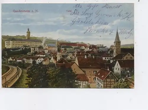 Gundelsheim a.N. Gesamtansicht feldpgl1918 14.057