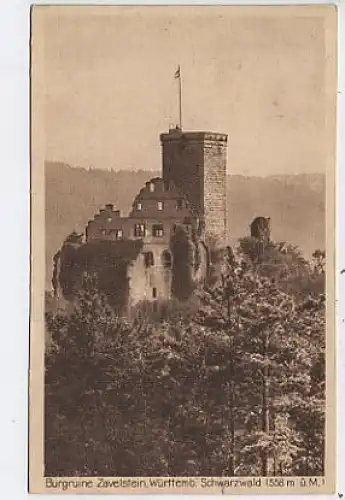 Burgruine Zavelstein Schwarzwald gl1920 40.148