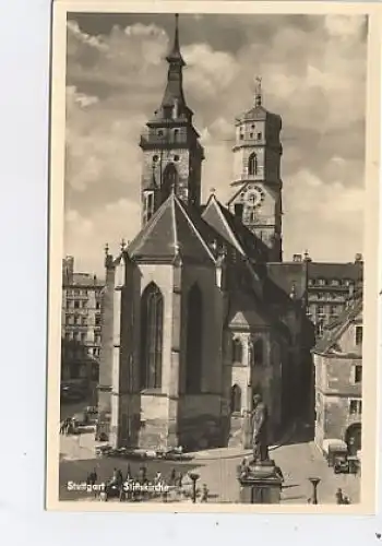 Stuttgart Stiftskirche Schillerdenkmal ngl 40.610