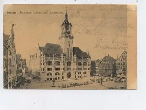 Stuttgart Rathaus gl1907 40.577