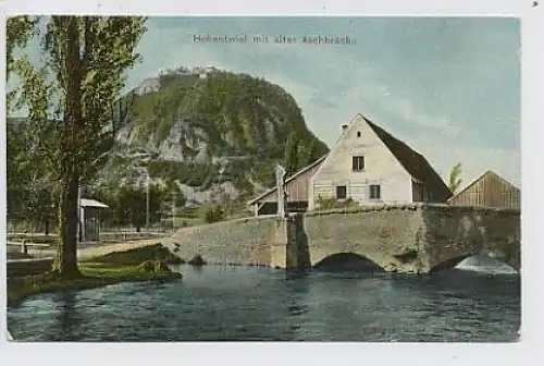 Singen Hohentwiel mit alter Aachbrücke ngl 30.781