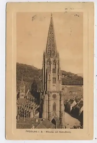 Freiburg i.Br. Münster mit Schloßberg gl1912 41.791