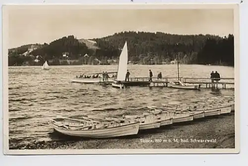 Titisee Uferansicht Boote Fotokarte ngl 32.190