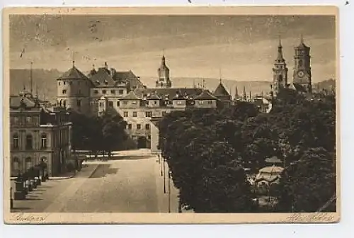 Stuttgart Blick auf's Alte Schloß gl1928 40.585