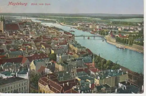 Magdeburg Blick vom Dom Stadtpanorama glca.1910 90.600
