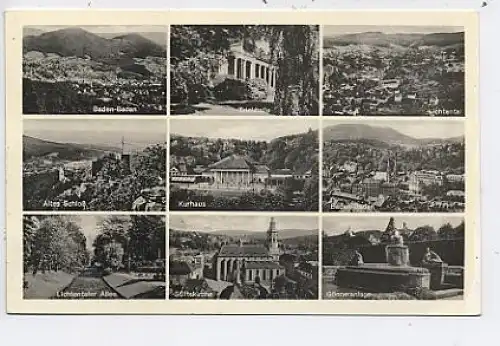 Baden-Baden 9 Ansichten gl1954 40.502