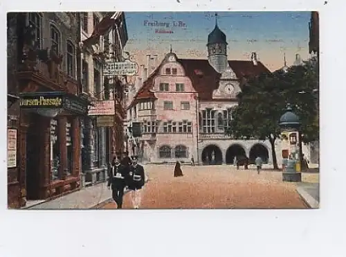 Freiburg i.B. Rathaus Geschäfte gl1916 39.908