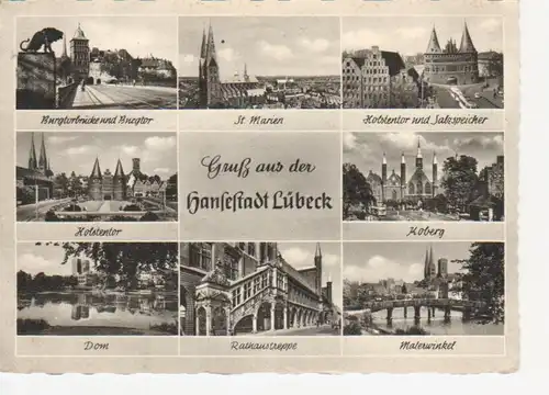 Lübeck Mehrbildkarte gl1958 13.794