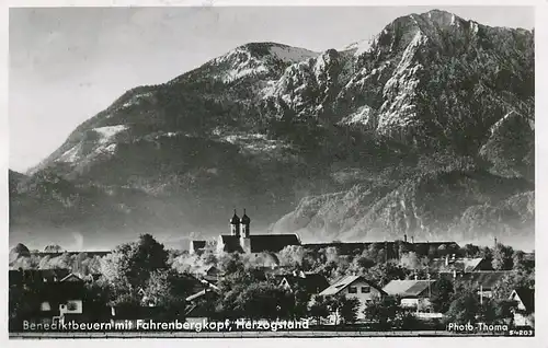 Benediktbeuern mit Fahrenbergkopf gl1961 119.249