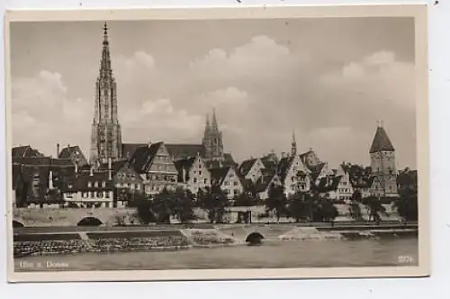 Ulm a.D. Ufer-Partie gl1933 40.855