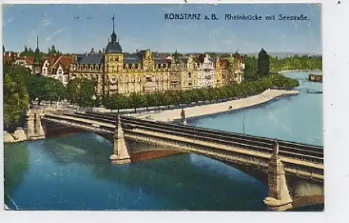 Konstanz Bodensee Rheinbrücke Seestraße gl1925 40.122