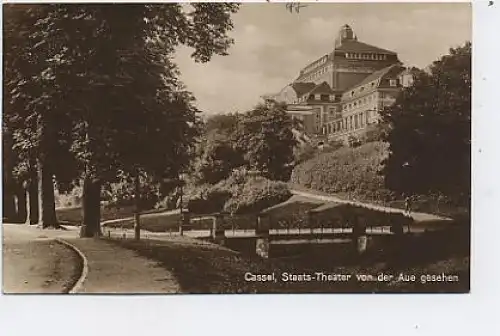 Cassel Staatstheater von der Aue aus ngl 40.986
